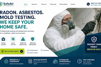 design wix radon asbestos website mold testing asbestos abatement website