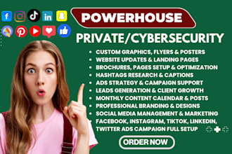 private security website home security bodyguard cybersecurity cctv SMM leads