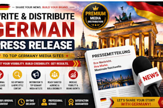 write and distribute german press releases to germany premium media sites