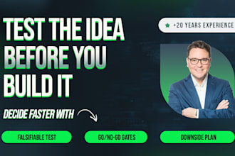 design an ai powered validation test to prove or kill your startup idea