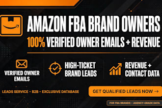 find amazon fba brand owners with verified email leads