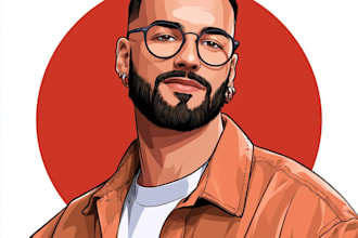 draw a cartoon caricature, logo, portrait, or avatar