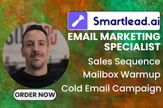 setup smartlead ai cold email campaign mailbox warmup sales email copy
