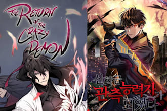 draw anime action light novel webtoon cover manhwa book art shonen art cover