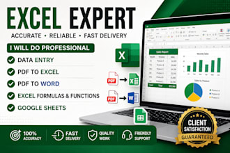 create excel formulas, functions, spreadsheets and google sheets