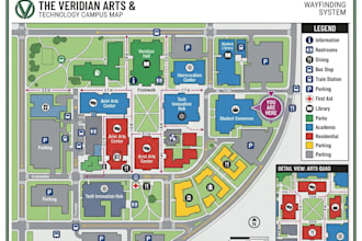 design custom wayfinding maps, visitor maps, campus map, and venue map