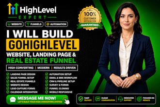 build gohighlevel website converting landing page ghl real estate funnel