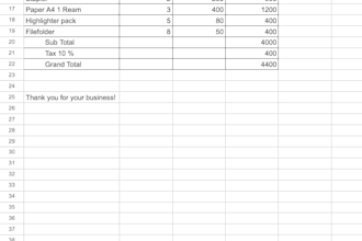 do data entry , excel and google sheets invoice design