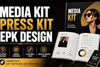 design influencer media kit, press kit, epk in canva