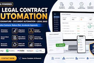 do ai legal contract automation clm esignature document saas automation website