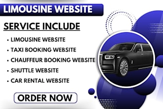 build chauffeur booking website, taxi booking website, limousine website for you