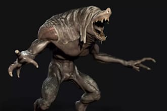 sculpt realistic 3d character model, aaa quality, game,topology,pbr textures,art