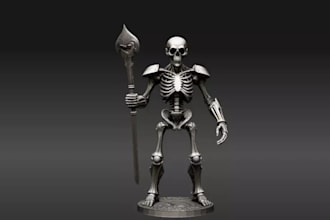 3d model of human skelton,anatomy full body print ,armor sculpt, warrior fantasy