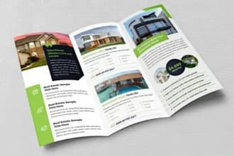 design premium real estate brochure company flyer