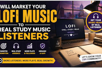 market your lofi music to real study music listeners