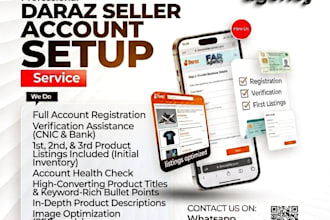 create and setup your daraz seller account with product listing
