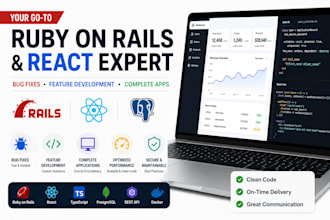 develop or fix your ruby on rails and react application