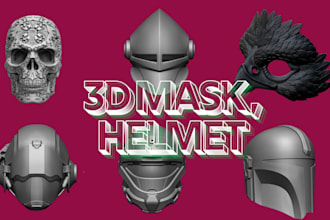 design 3d cosplay mask helmet armor and costume props for 3d printing