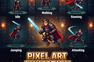 create animated pixel art sprites and game animations