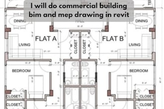 do commercial building bim and mep drawing in revit