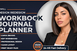 design canva journal, edit digital workbook, canva ebooks, redesign workbook KDP