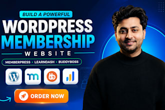 build wordpress membership website, subscription website, memberpress, buddyboss
