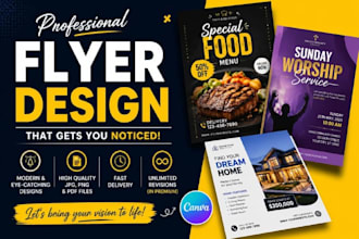 design a professional business flyer in canva