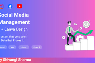 manage your social media and design canva graphics