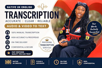 transcribe quality transcripts for audios or videos manually