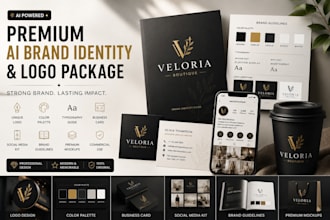 create a premium ai brand identity and logo package