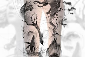 design a custom tattoo ready fine line or ornamental tattoo
