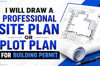 draw a professional site plan or plot plan for building permit