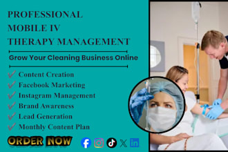 be your mobile iv therapy social media manager for wellness clinic and med spas