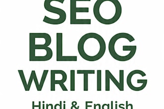 write SEO blog posts and website content in hindi and english