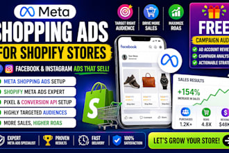 setup and manage meta ads facebook ads for shopify ecommerce store