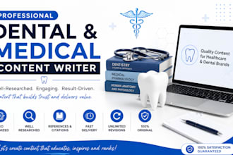write dental or medical content and study notes