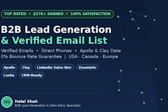 do b2b lead generation with verified emails and contact details