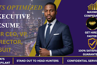write an ats executive resume for directors, vps, ceos, and c level executives