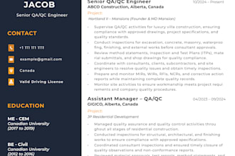 redesign your resume into a modern professional CV