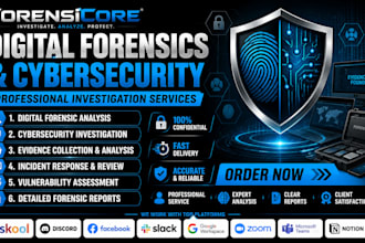 provide digital forensics, do cybersecurity investigations and evidence analysis