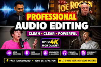improve cleanup ehance ,fix,youtube audio vedio interview edit voice editing