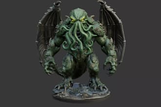 edit stl file, 3d collectible statue, action figure,bambu p2s,tabletop miniature