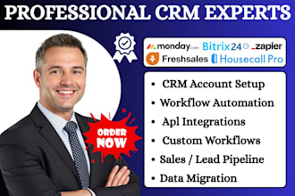 setup zapier integration housecall pro monday com bitrix24 freshsales automation