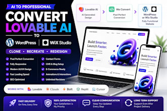 convert any ai generated websites to word press wix website website clone