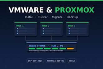 set up, migrate or fix your vmware or proxmox server