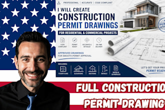 create construction permit drawings for residential and commercial project