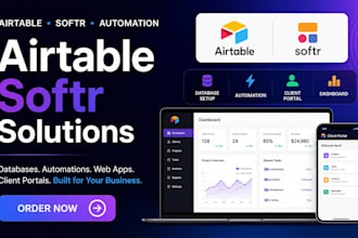 setup airtable database, airtable automation, airtable interface, softr webapp