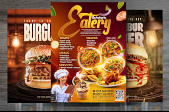 do professional restaurant food flyer design