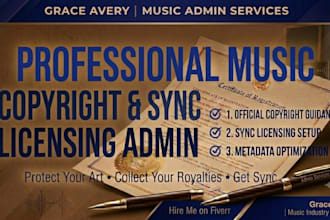register your music copyright and set up sync licensing