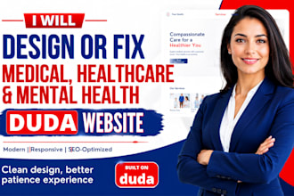 design or fix medical, healthcare and mental health duda website
